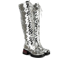 Load image into Gallery viewer, Silver Lining Sequins Boots