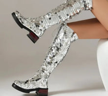 Load image into Gallery viewer, Silver Lining Sequins Boots