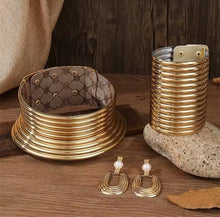 Load image into Gallery viewer, Tribal Leather Necklace Set