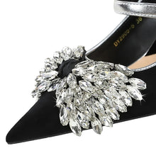 Load image into Gallery viewer, Diamond Encrusted Bow Heels