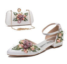 Load image into Gallery viewer, Matching Floral Clutch Heels & Handbag
