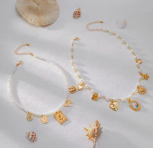 Load image into Gallery viewer, Cameo Pearl 2pc Necklace Set