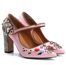 Load image into Gallery viewer, Barbie Jeweled Designer Heels
