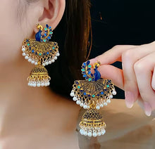 Load image into Gallery viewer, Luxury Designer Peacock Earrings
