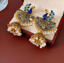 Load image into Gallery viewer, Luxury Designer Peacock Earrings
