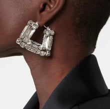 Load image into Gallery viewer, Crystal Hoop Earrings
