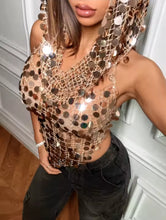 Load image into Gallery viewer, Hooded Sequins Tank Top
