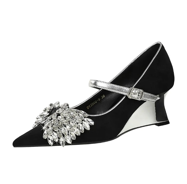 Diamond Encrusted Bow Heels
