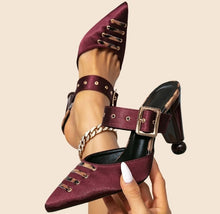Load image into Gallery viewer, Slingback Satin Heels
