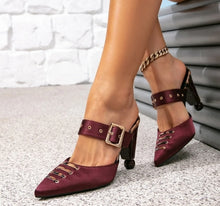 Load image into Gallery viewer, Slingback Satin Heels
