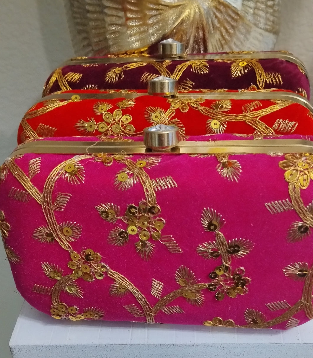 Prosperity Embroidered Clutch