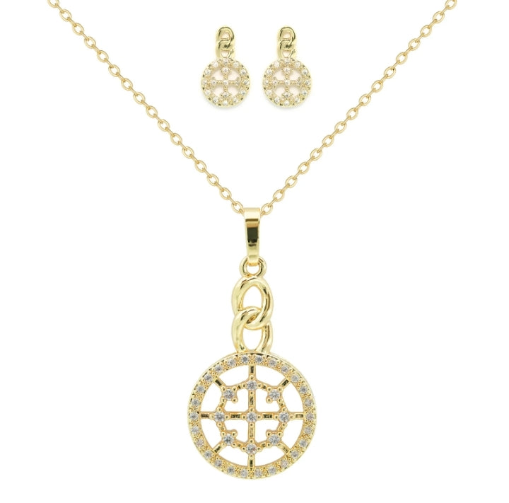 Cross Chain Necklace Set