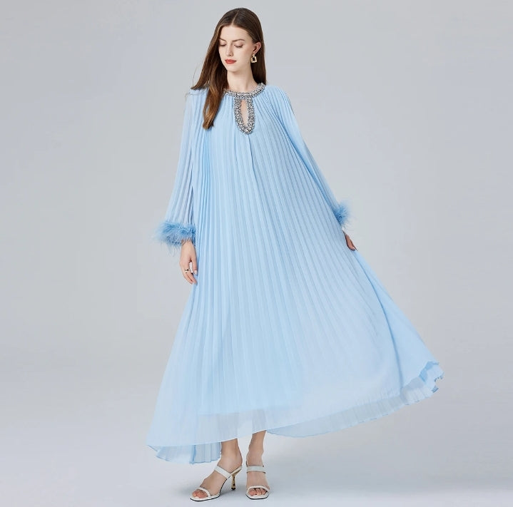 Romance in Rome Pleated Maxi