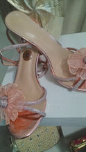 Load and play video in Gallery viewer, Rose Gold Flower Heels
