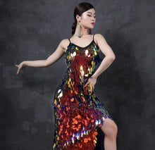 Load image into Gallery viewer, Dancing Wit The Stars Sequins Dress
